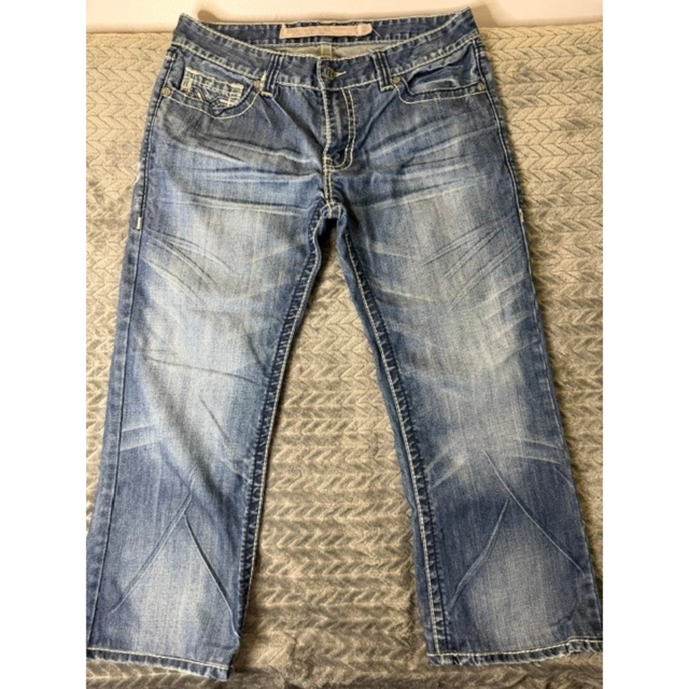 Rock & Republic Mens Relaxed Straight Jeans Med Wash Y2K Denim Size 34x30 0070